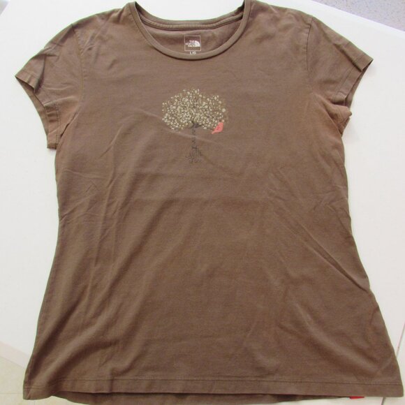 The North Face Brown Bird in a Tree Cotton Tee Large *FLAW* - Picture 1 of 10